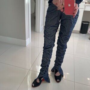 Versus Versace dress denim ruffled pants